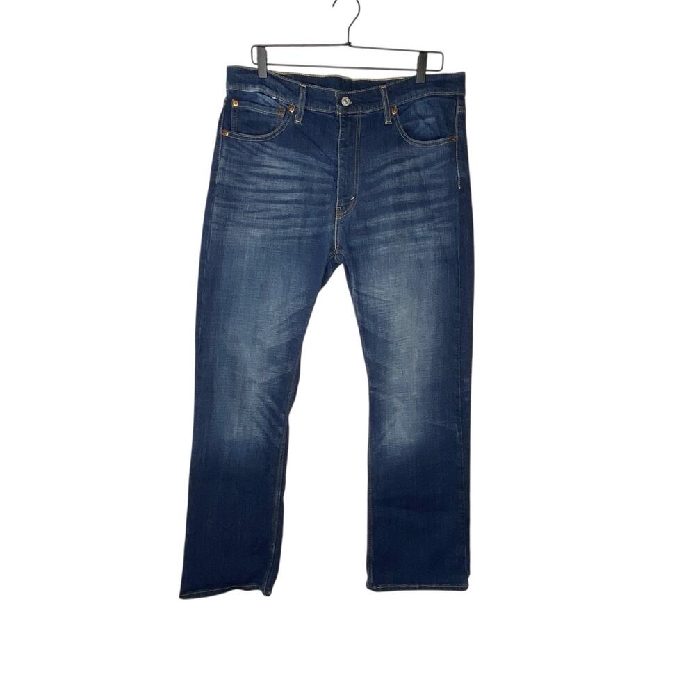 Levis 527 Boot Cut‎ Jeans Men’s Size 36x30 Medium Wash Denim Blue Whiskering